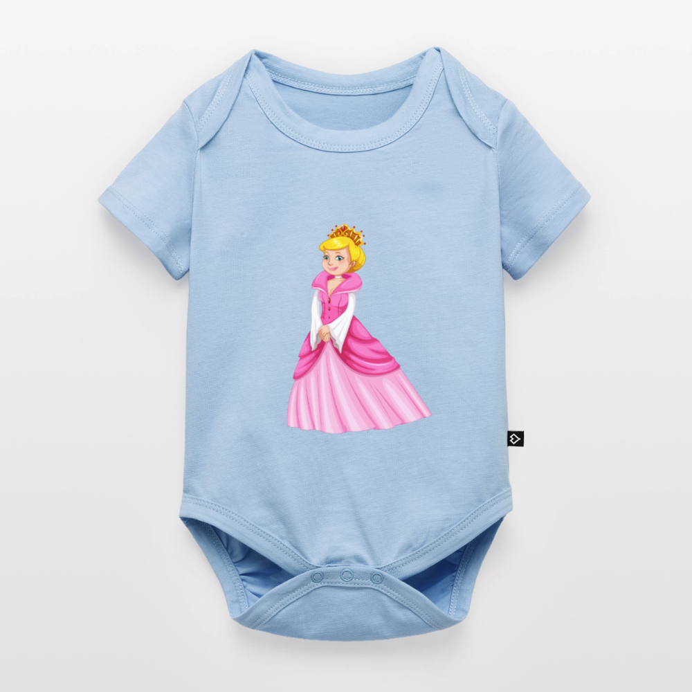 Prinzessin Premium Baby Kurzarm-Body - light blue