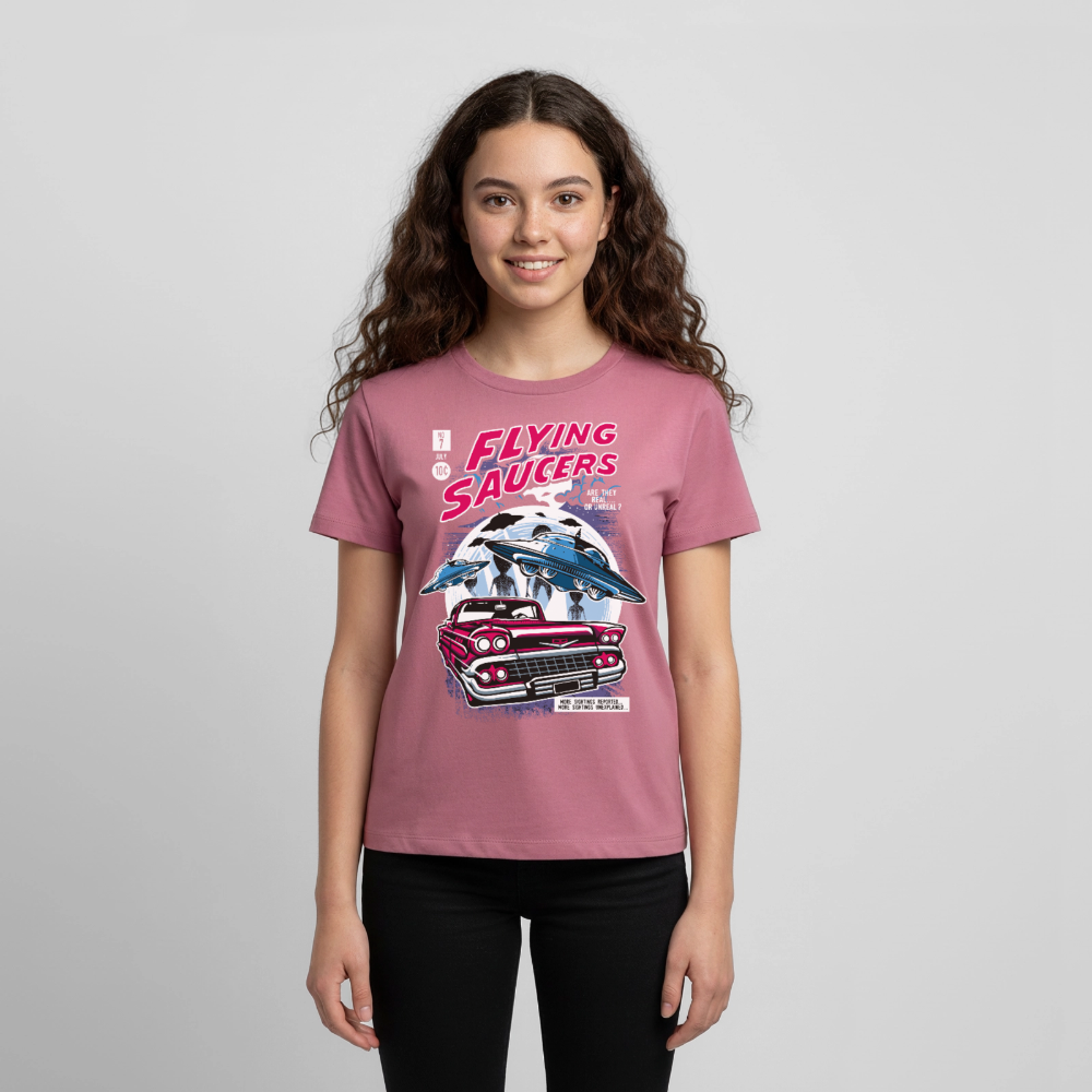 FLYING SAUCERS Premium Teenager T-Shirt - mauve