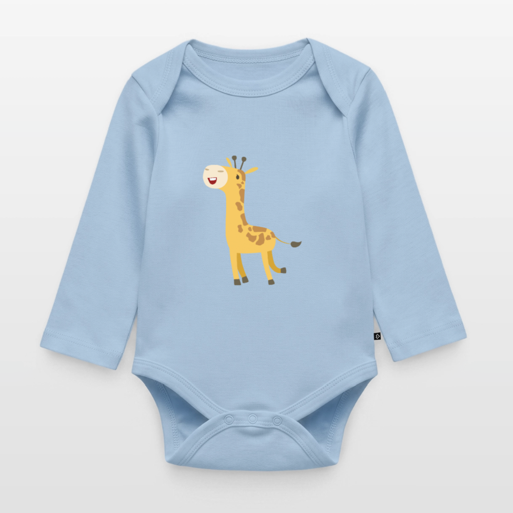 Giraffe Premium Baby Langarm-Body - light blue
