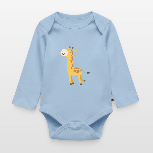 Giraffe Premium Baby Langarm-Body - light blue