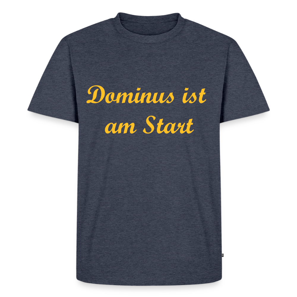 Dominus ist am Start Premium T-Shirt - heather denim