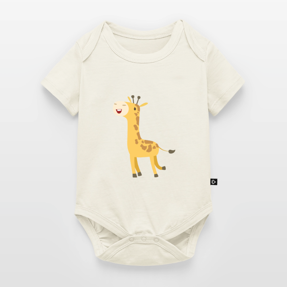 Giraffe Premium Baby Kurzarm-Body - off white