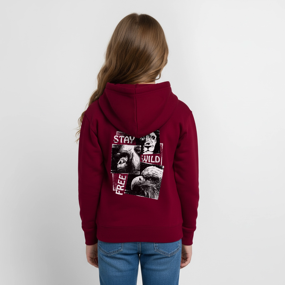 STAY WILD Hoodie Teenager - bordeaux