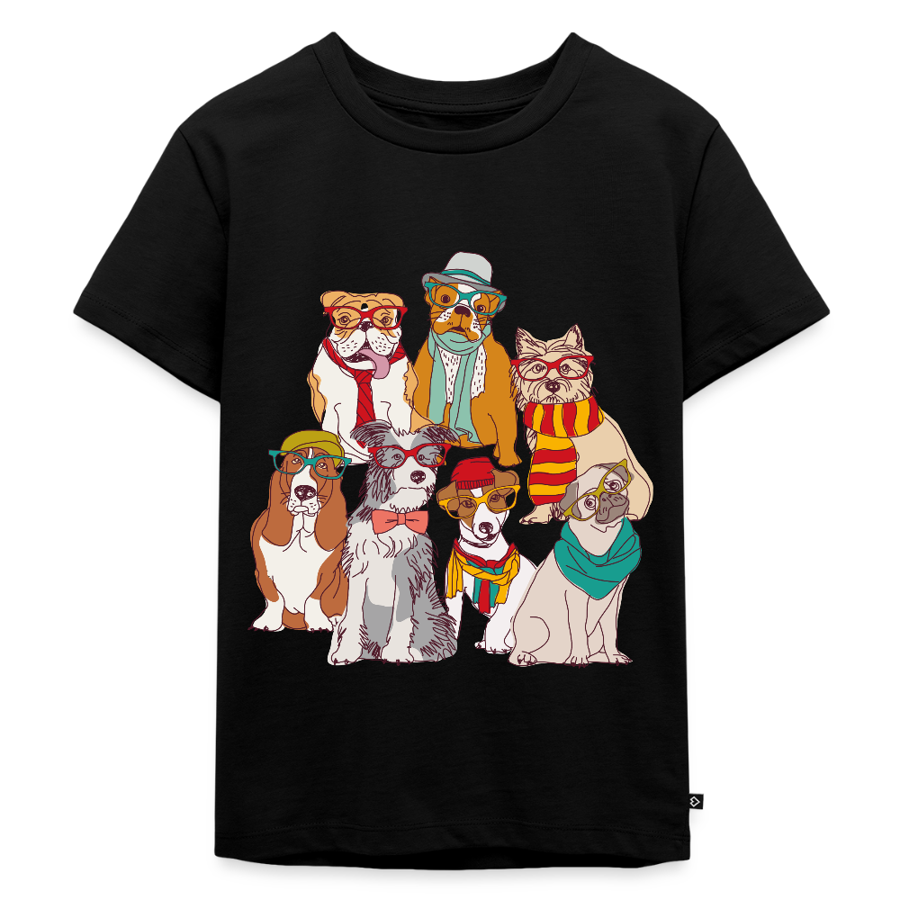 Hunde mit Brille Premium Kinder T-Shirt - black