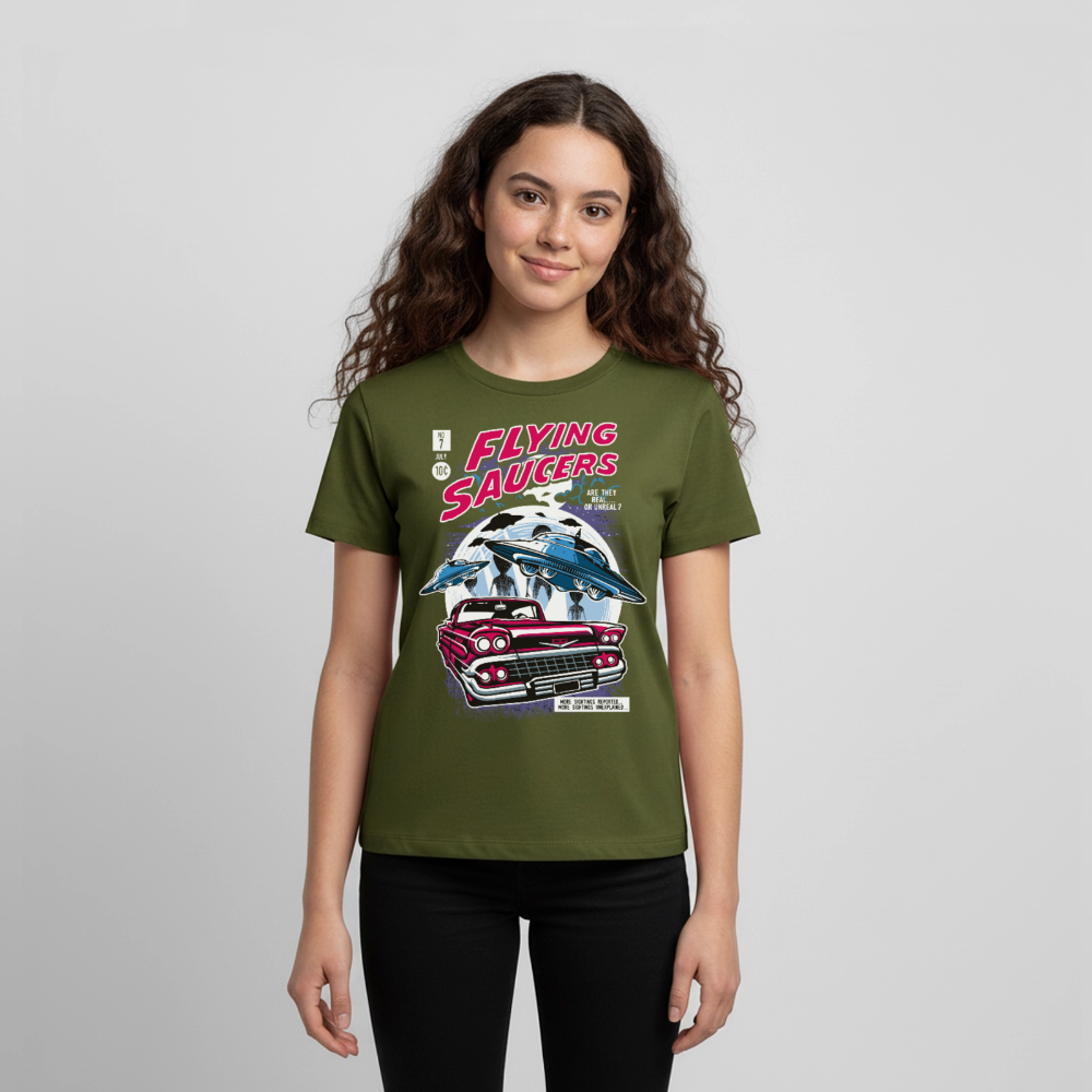 FLYING SAUCERS Premium Teenager T-Shirt - khaki