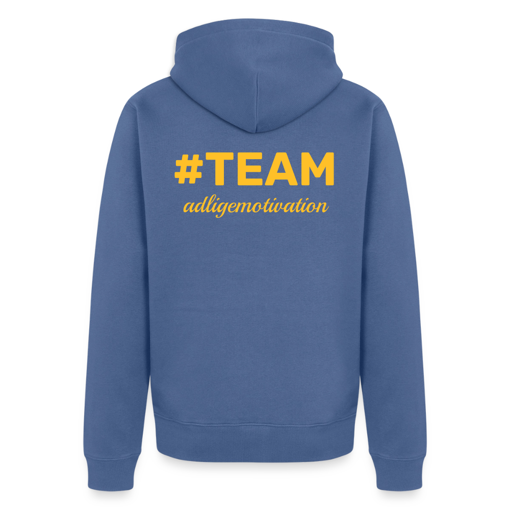#TEAM adligemotivation Premium Logo Sweatjacke - stone blue