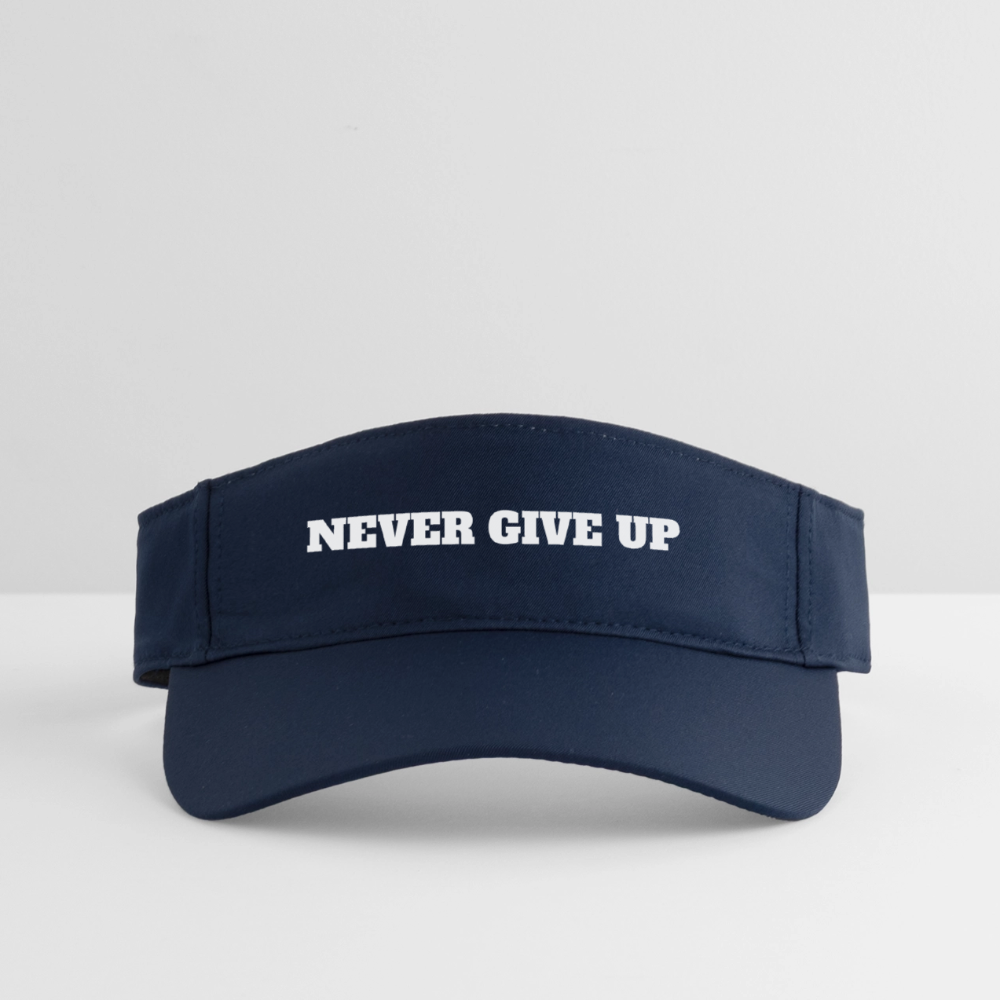 Never give up Sun Visor Cap - navy