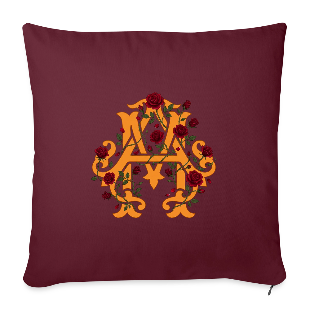 Rosen Logo Kissen 45cm x 45cm - burgundy