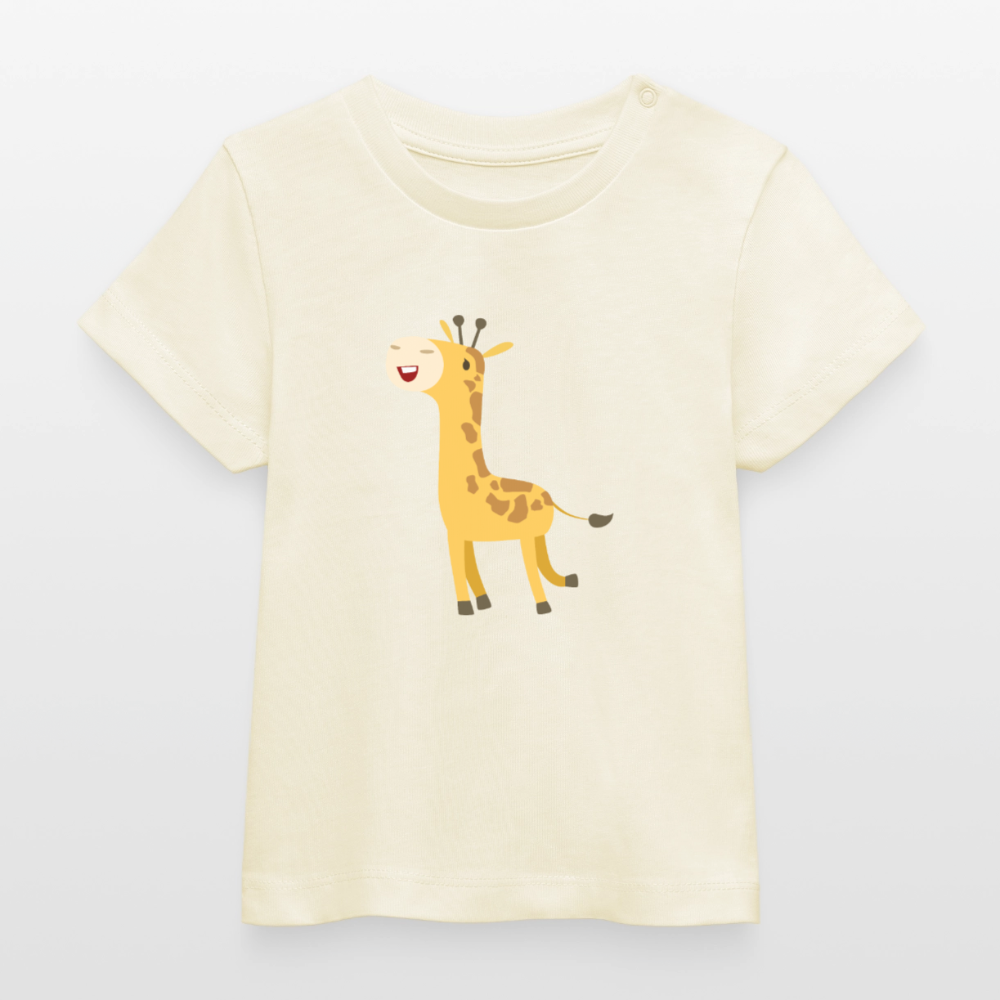 Giraffe Premium Baby T-Shirt - soft Ecru