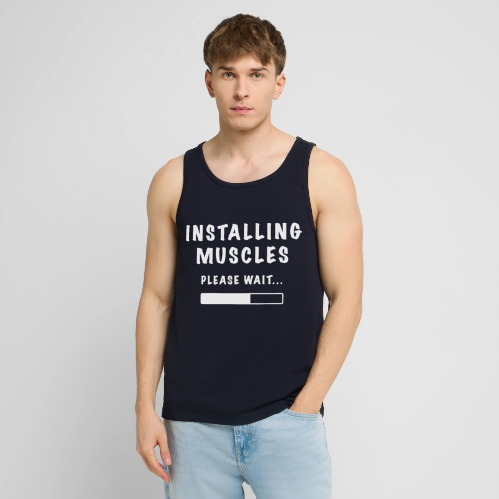 INSTALLING MUSCLES Premium Tank Top - navy