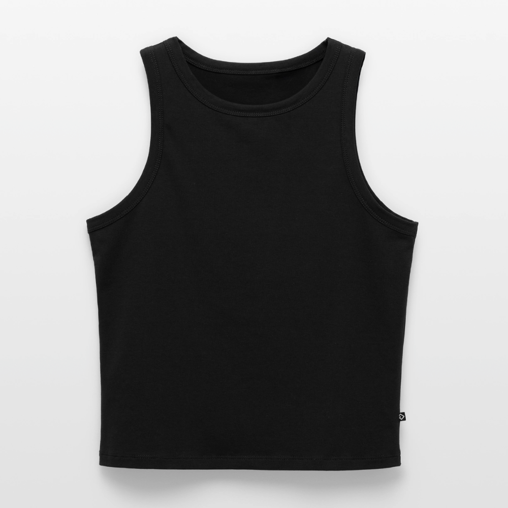 Premium Cropped  Tank Top - black