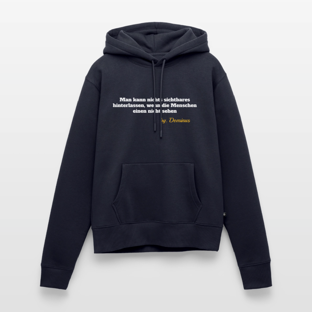 Zitat Aufdruck Premium Hoodie Women - navy