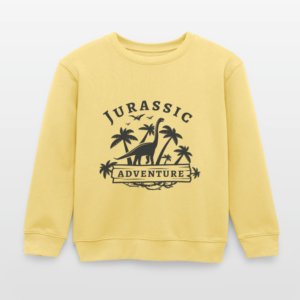 Dinosaurier Premium Kinder Sweatshirt - viva yellow 