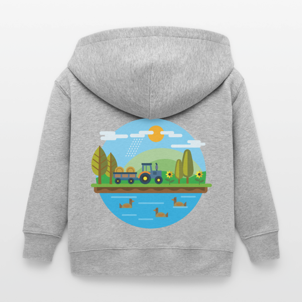 Bauernhof Premium Kinder Sweatjacke - heather grey