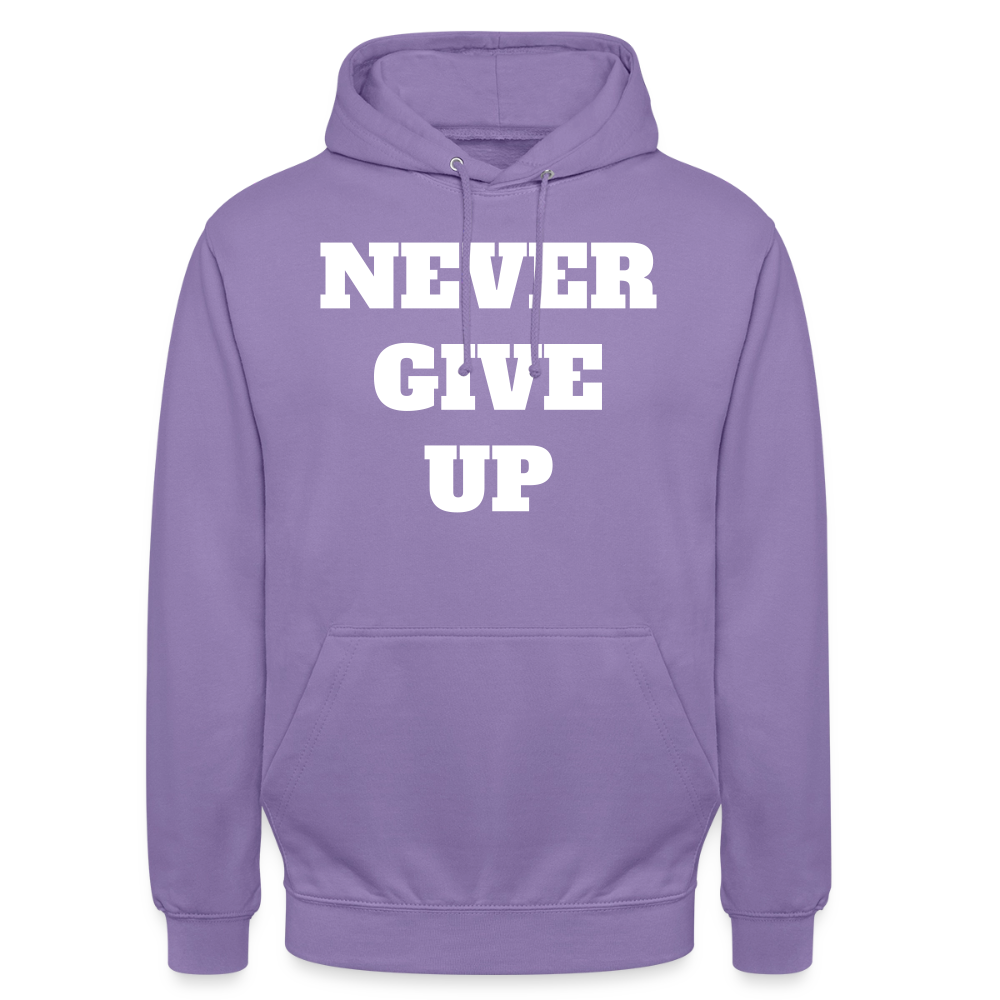 Never give up Hoodie - lavender