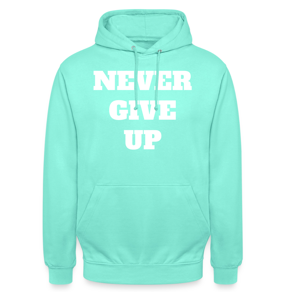 Never give up Hoodie - mint
