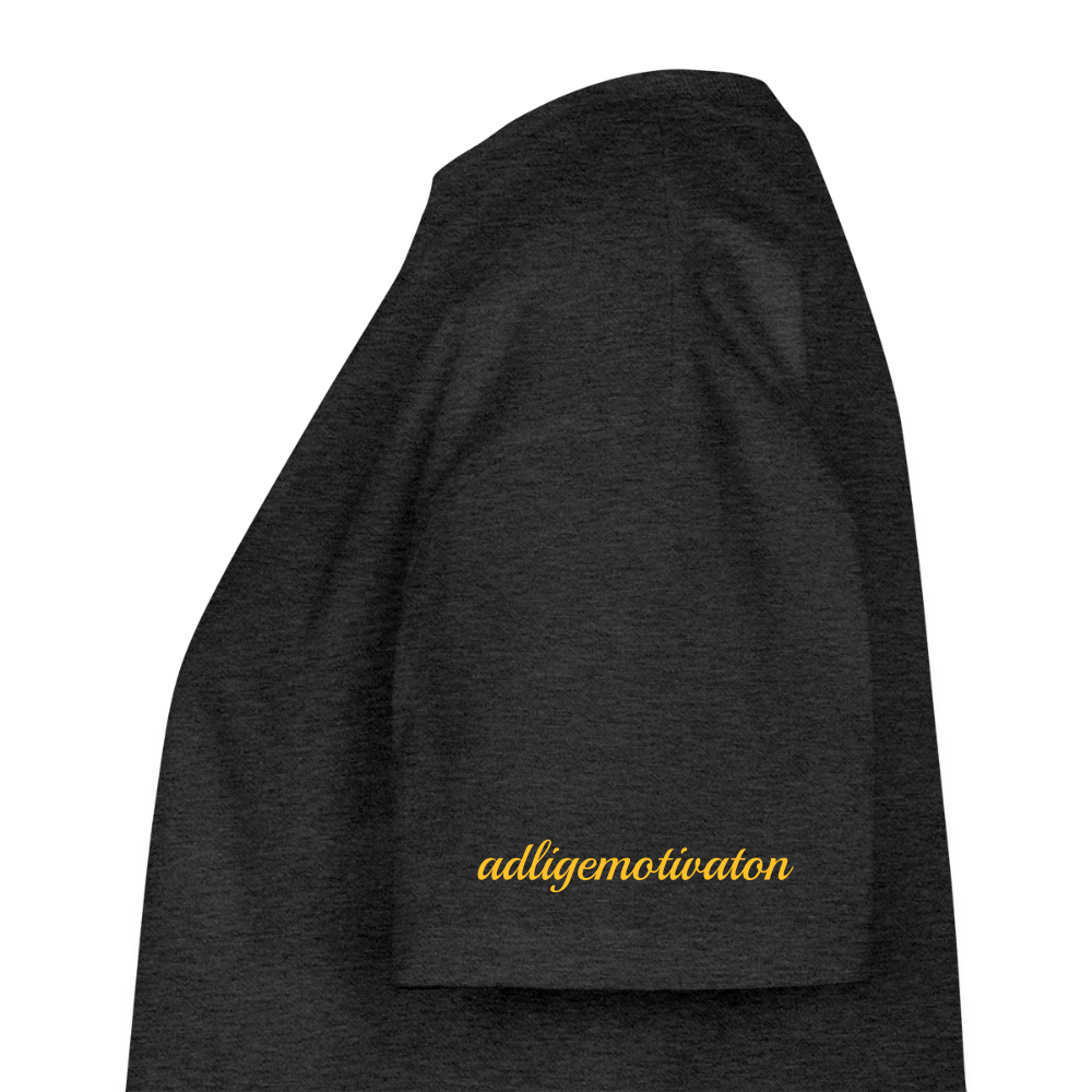 adligemotivations Logo Oversized Cropped T-Shirt Premium Woman - heather anthracite