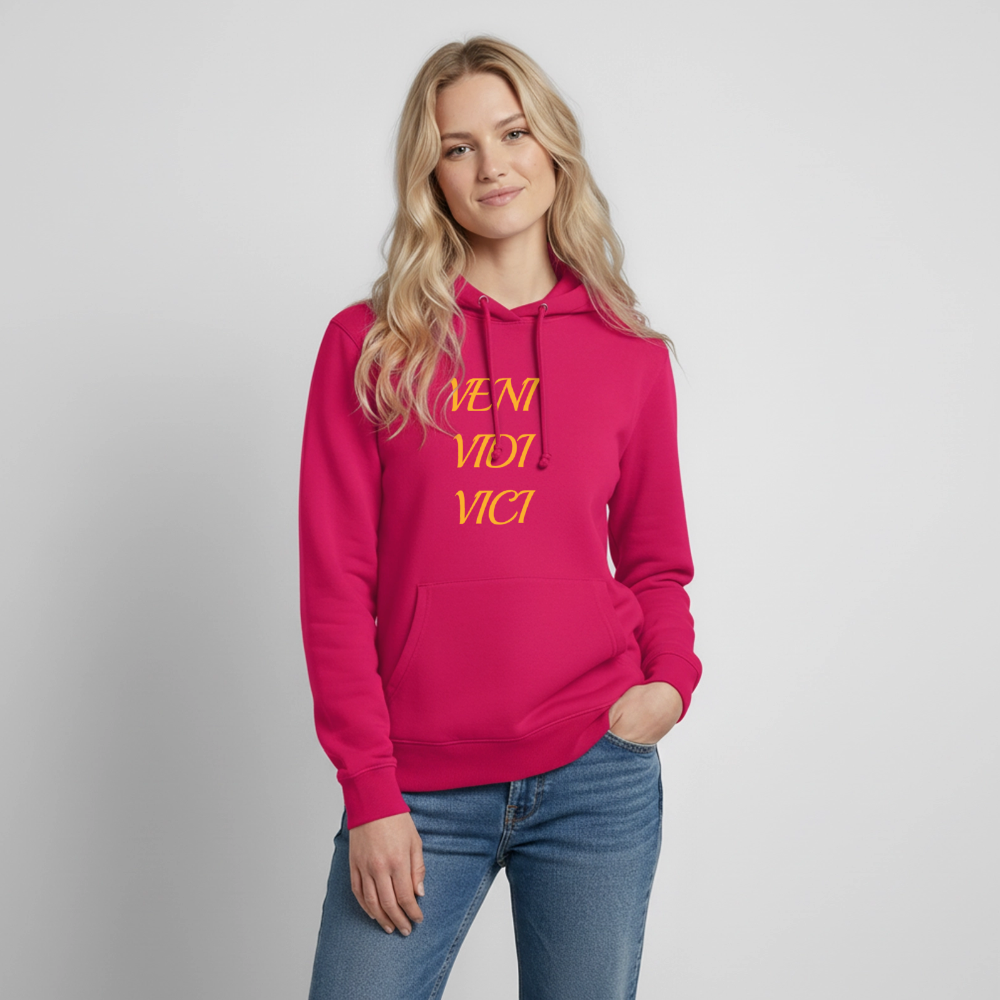 Veni, vidi, vici Hoodie - dark pink