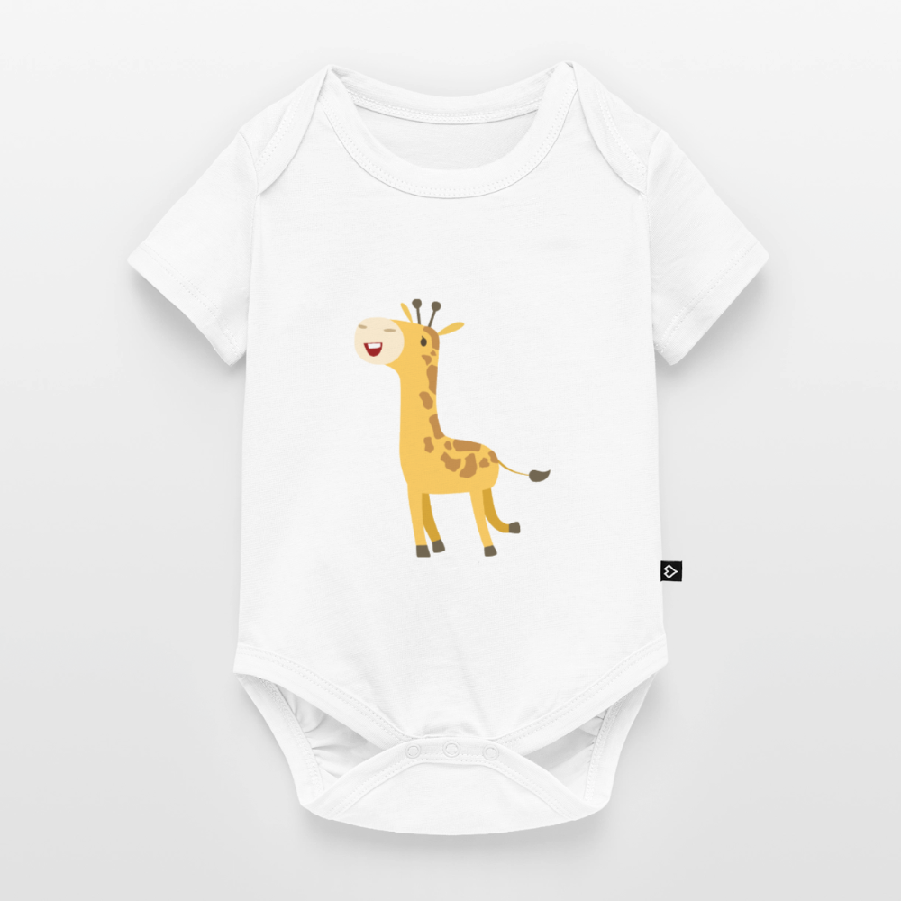 Giraffe Premium Baby Kurzarm-Body - white