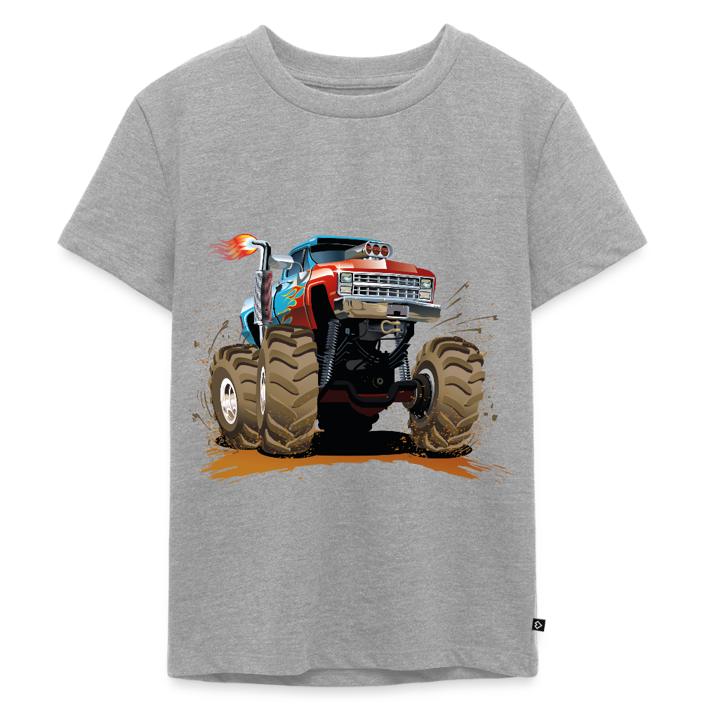 Monstertruck Premium Kinder T-Shirt - heather grey