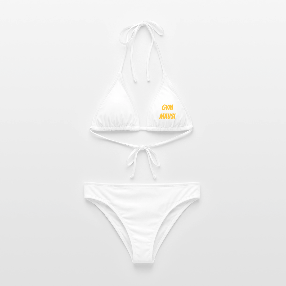 Gym Mausi "HÄNDE WEG" Bikini - white
