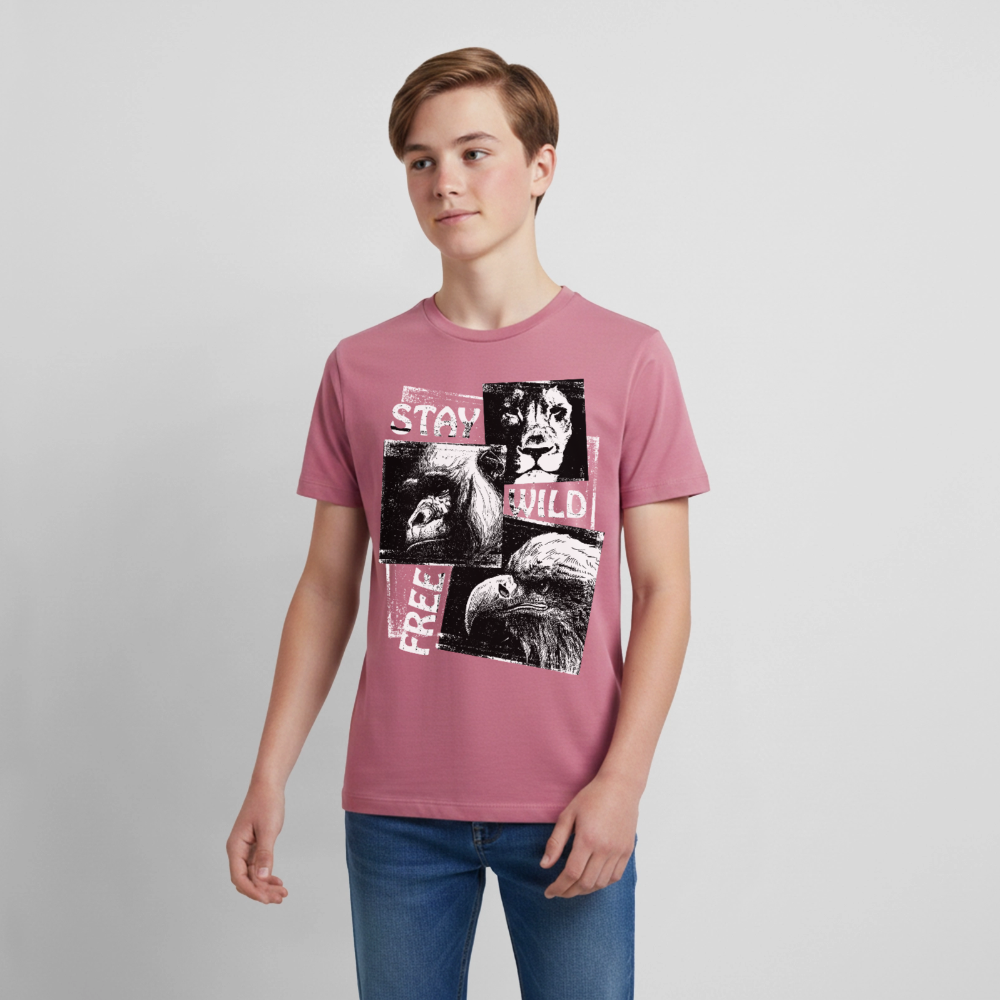 STAY WILD Premium Teenager T-Shirt - mauve