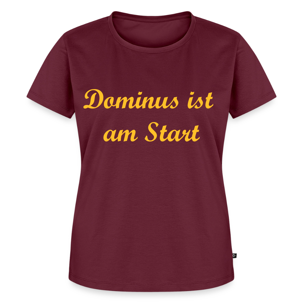 Dominus ist am Start Premium T-Shirt Woman - burgundy