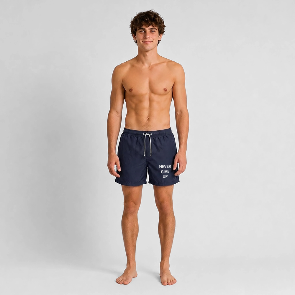 Never give up Badeshorts - french navy