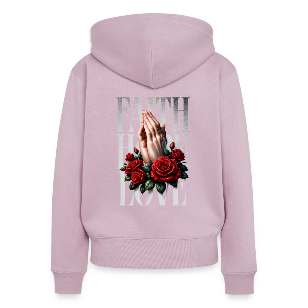 FAITH, HOPE, LOVE Premium Kapuzenjacke - dusky pink