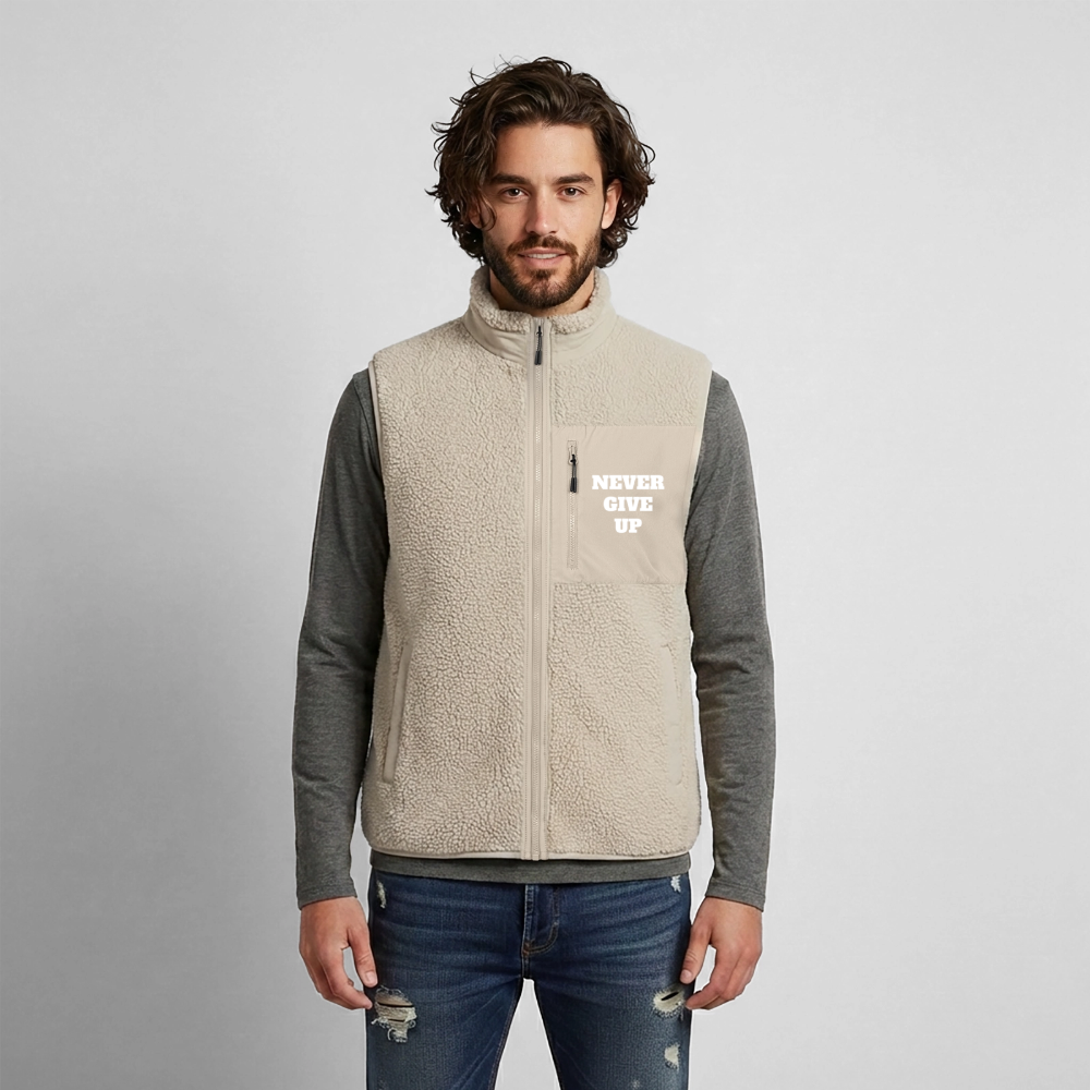 Never give up Sherpa - Weste - beige