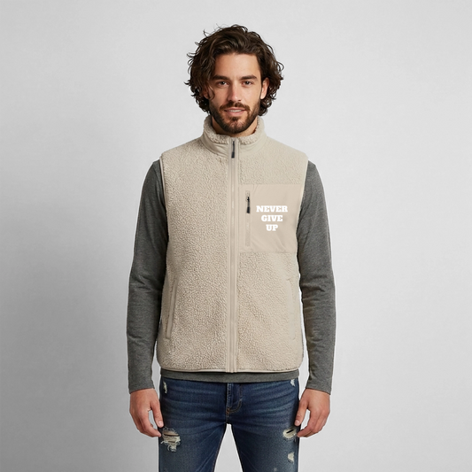 Never give up Sherpa - Weste - beige
