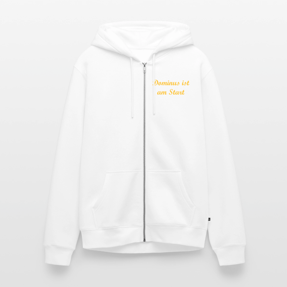 Dominus ist am Start Premium Sweatjacke - white