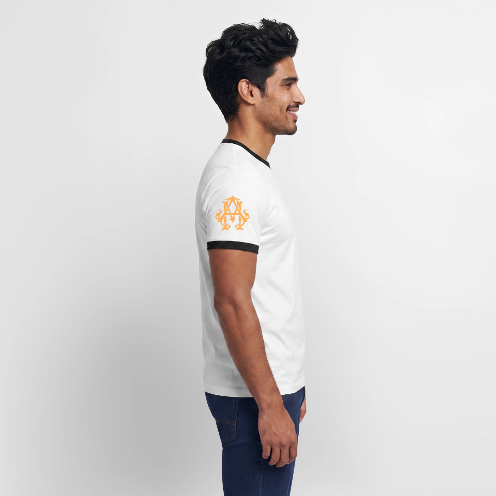 Fitness Man Kontrast T-Shirt - white/black