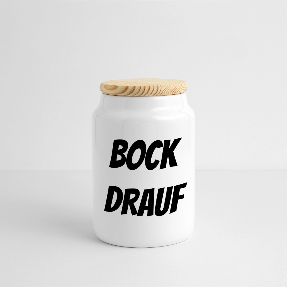 Bock Drauf Keksdose - white