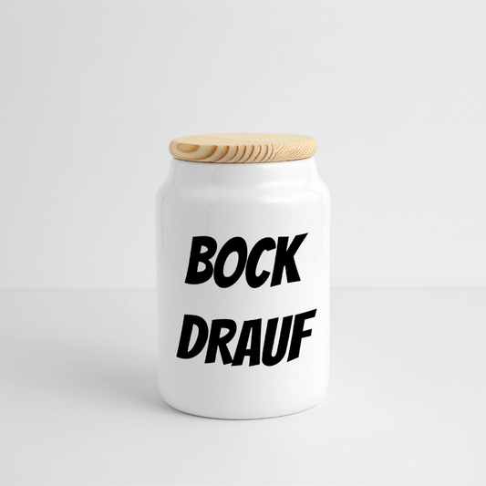Bock Drauf Keksdose - white