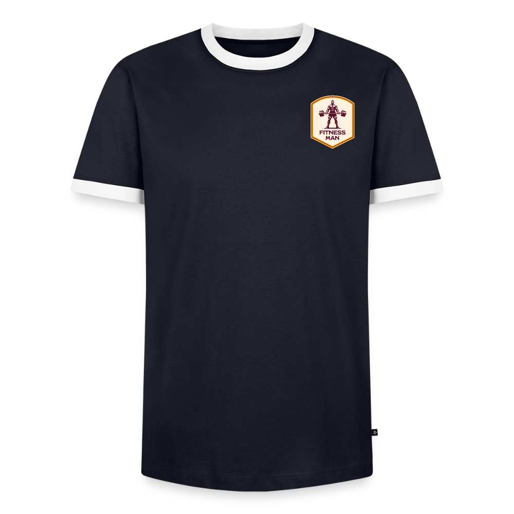 Fitness Man Kontrast T-Shirt - navy/white 