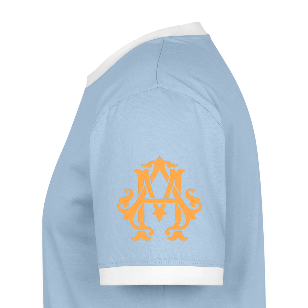 Fitness Man Kontrast T-Shirt - light blue/white 