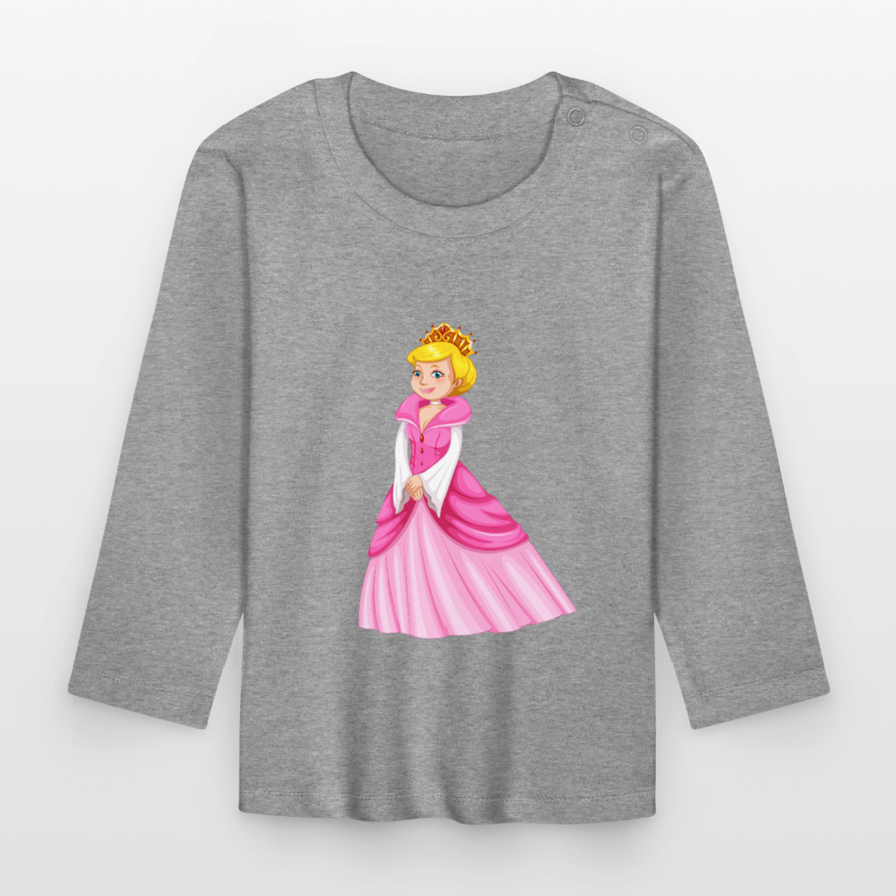 Prinzessin Premium Baby Langarmshirt - heather grey