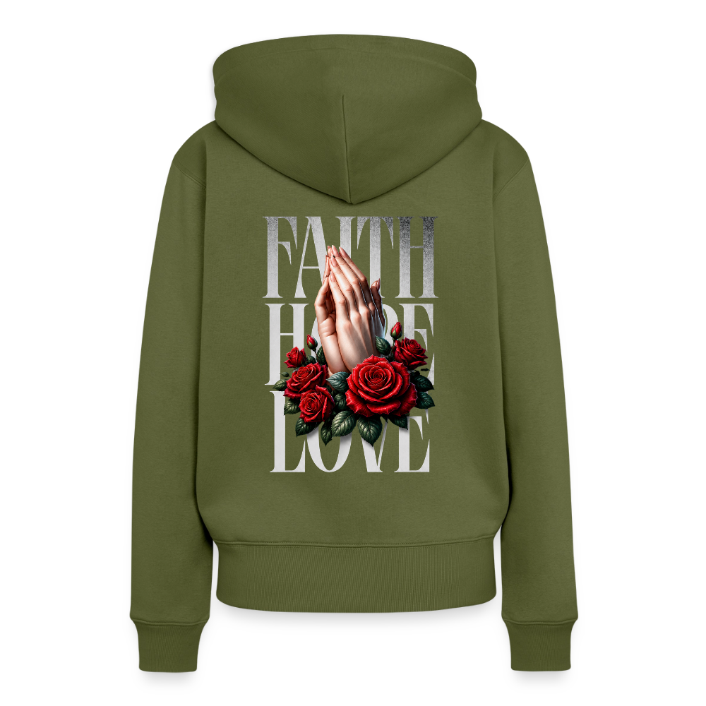 FAITH, HOPE, LOVE Premium Hoodie - khaki