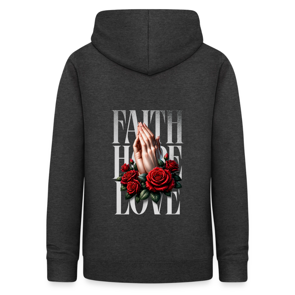 FAITH, HOPE, LOVE Hoodie - charcoal grey
