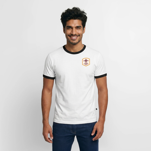 Fitness Man Kontrast T-Shirt - white/black