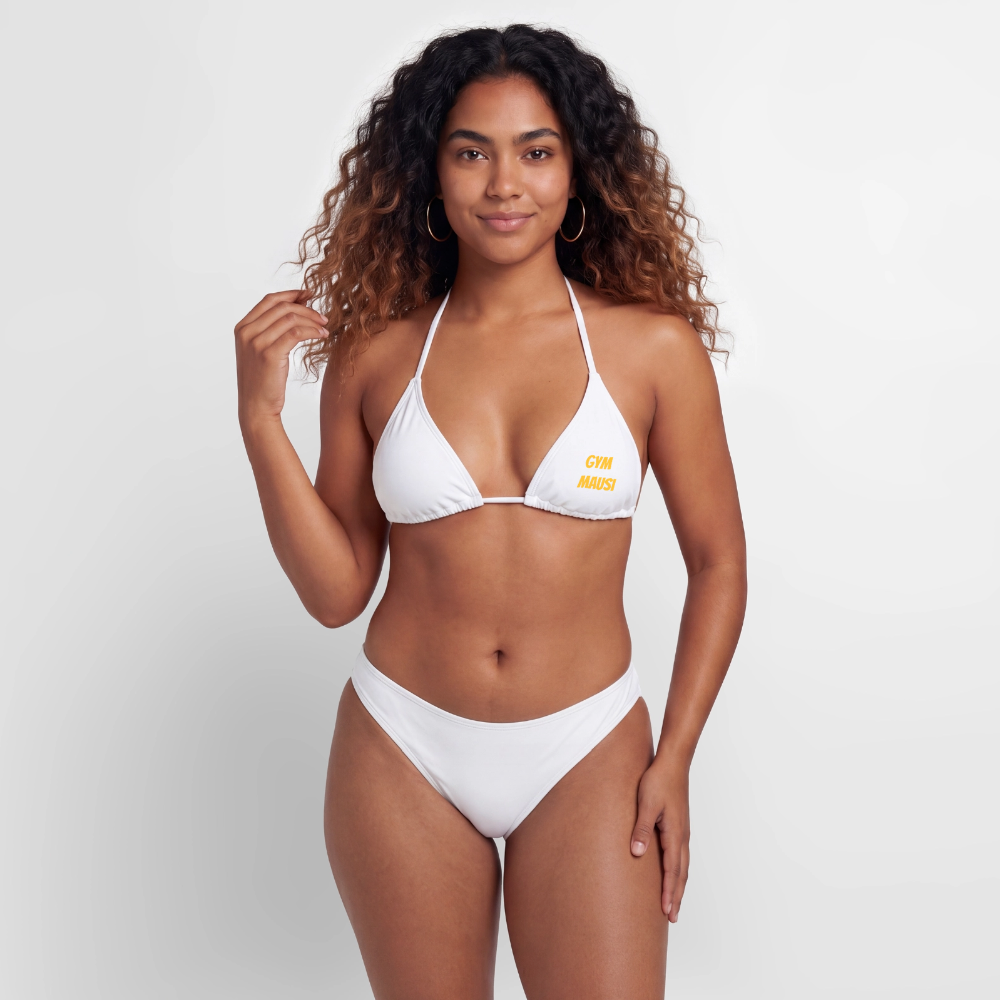 Gym Mausi "HÄNDE WEG" Bikini - white