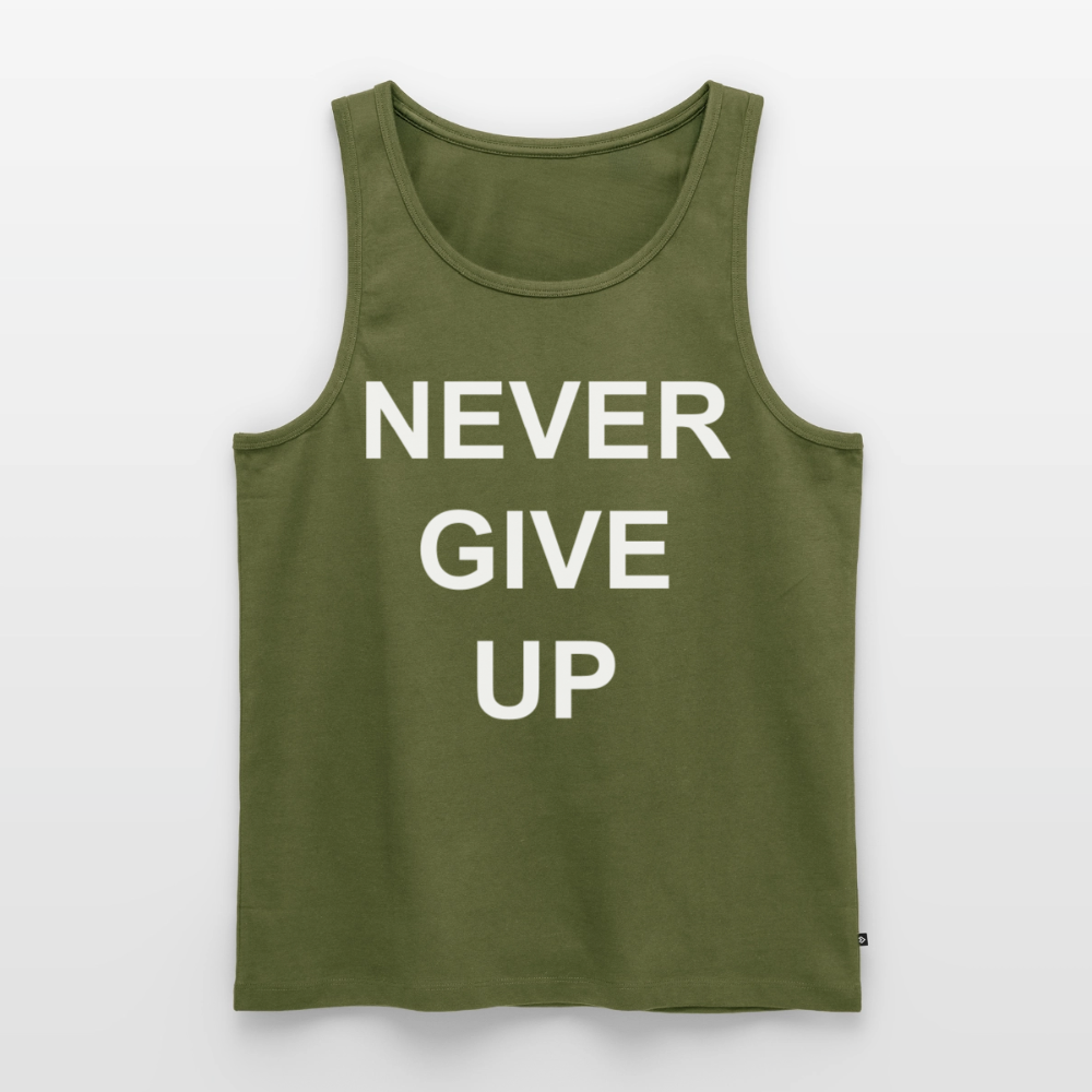 Never GIVE UP Premium Tank Top - khaki