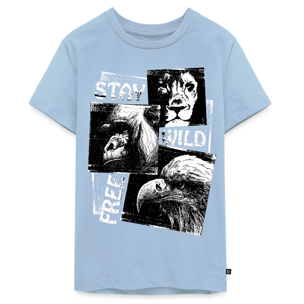 STAY WILD Premium Teenager T-Shirt - light blue