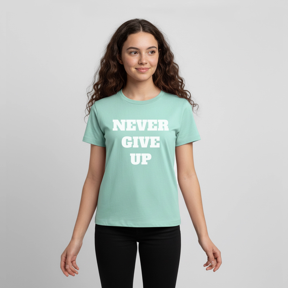 Never give up Premium Teenager T-Shirt - mint 