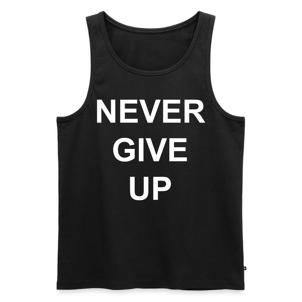 Never GIVE UP Premium Tank Top - black
