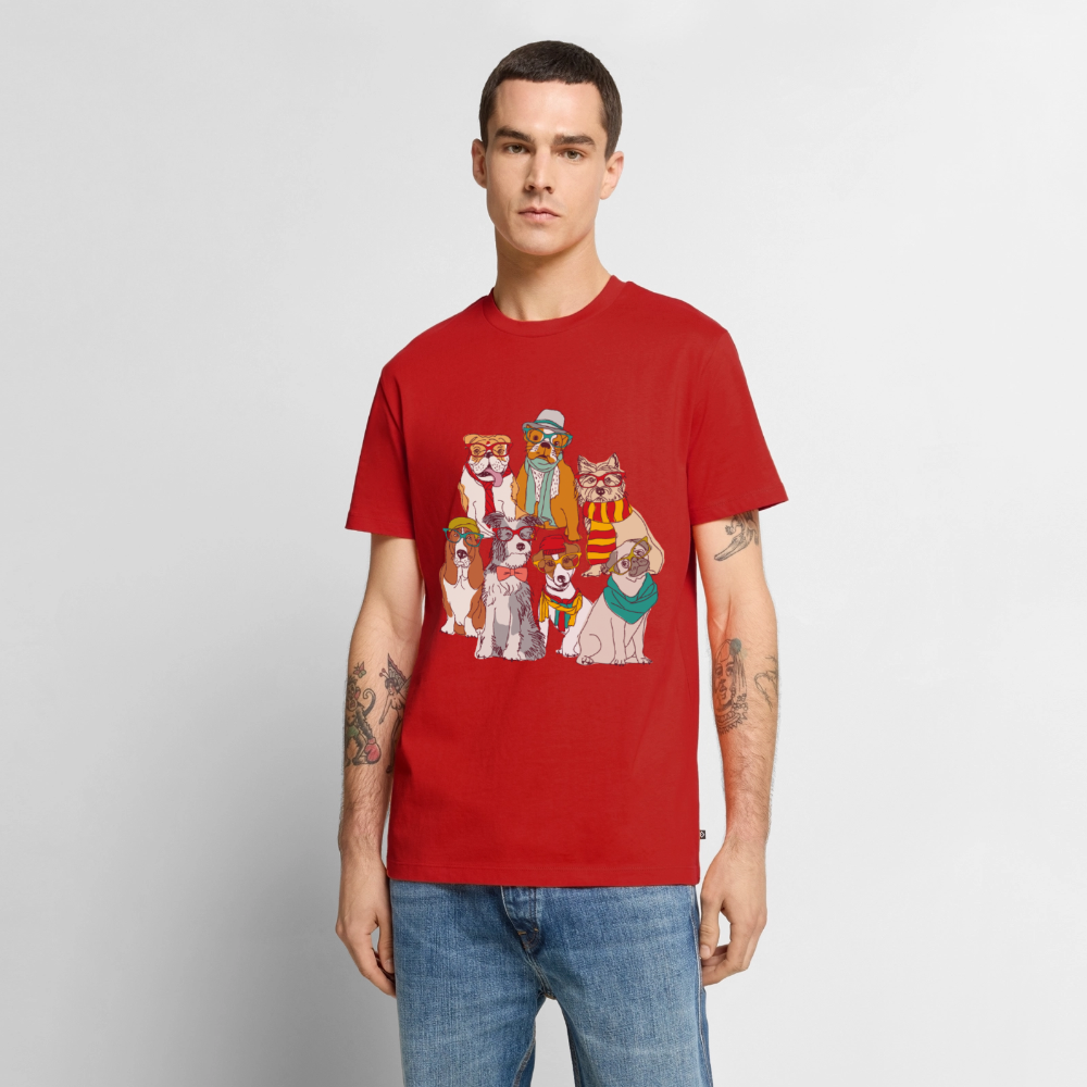 Hunde mit Brille Premium T-Shirt - red