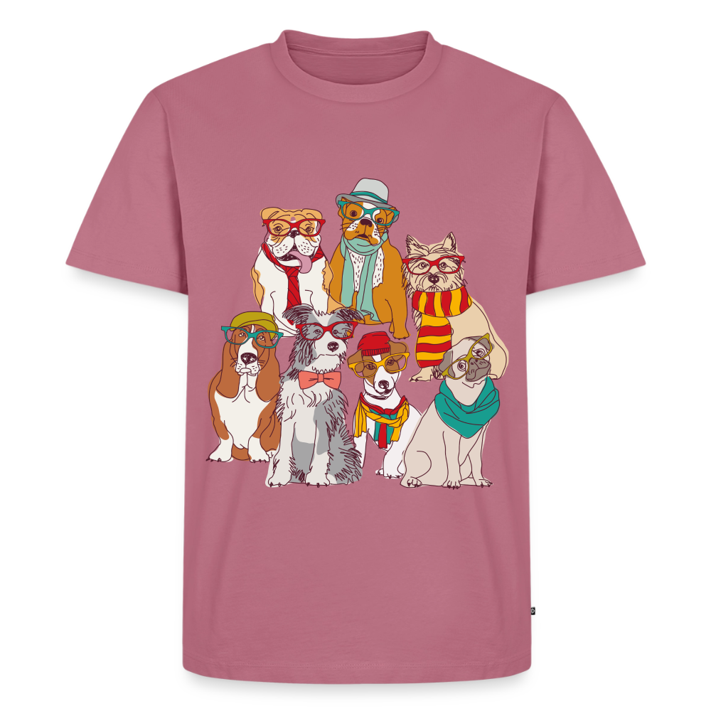 Hunde mit Brille Premium T-Shirt - mauve