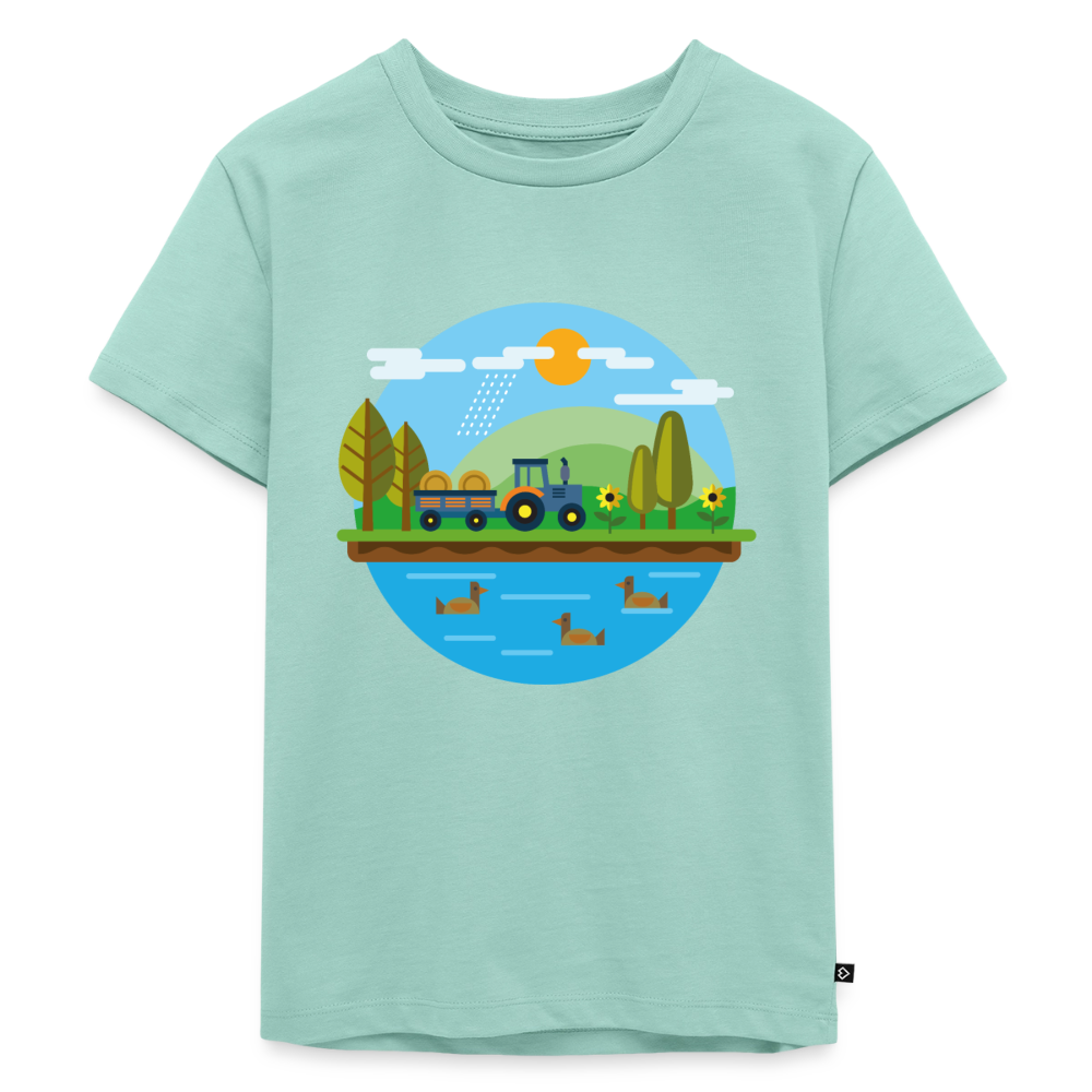 Bauernhof Premium Kinder T-Shirt - mint 