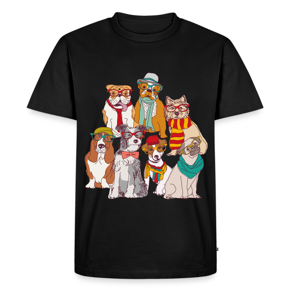 Hunde mit Brille Premium T-Shirt - black